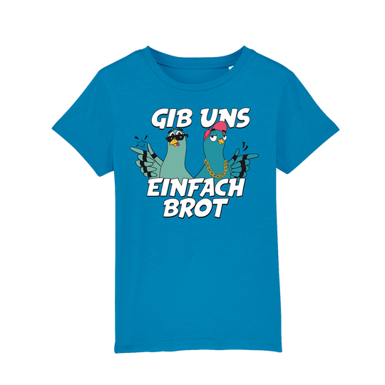 "Einfach Brot" Taube T-Shirt Azur